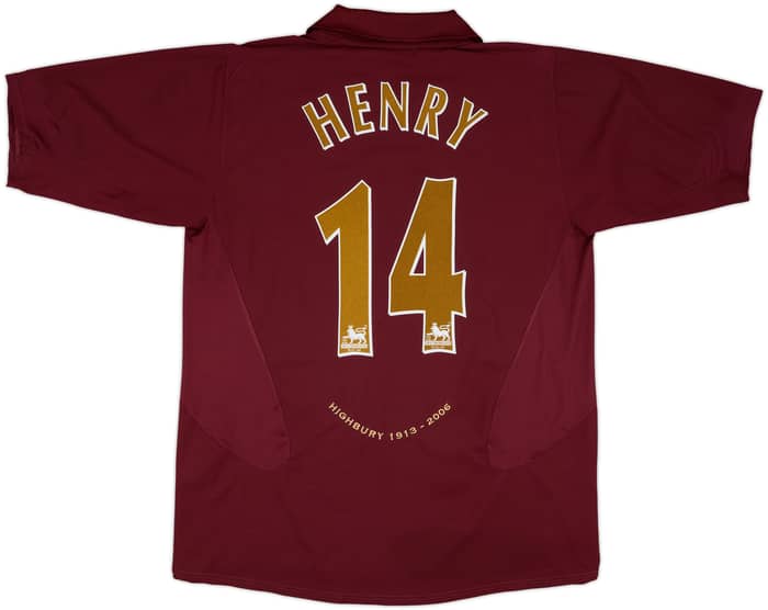 2005-06 Arsenal Home Shirt Henry #14 - 8/10 - (XL)