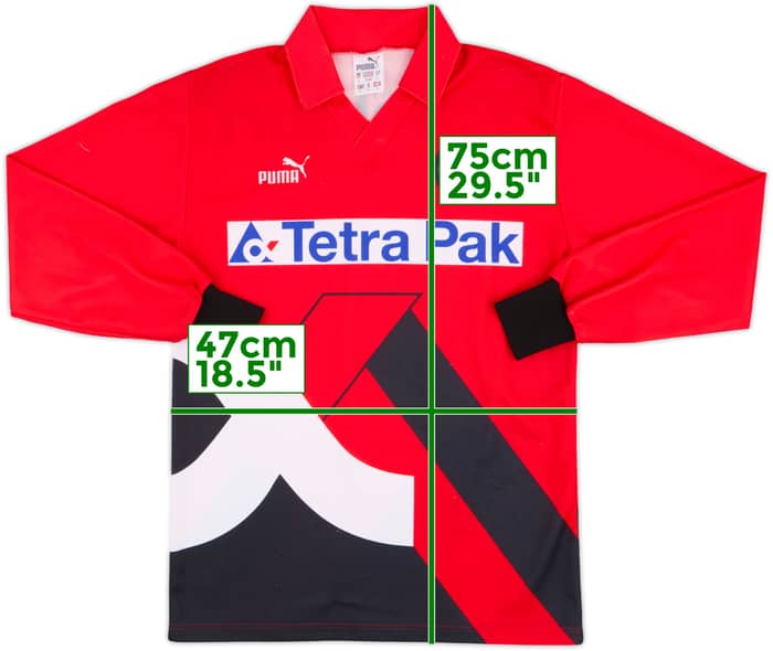 1993-94 Eintracht Frankfurt Home L/S Shirt - 8/10 - (S)