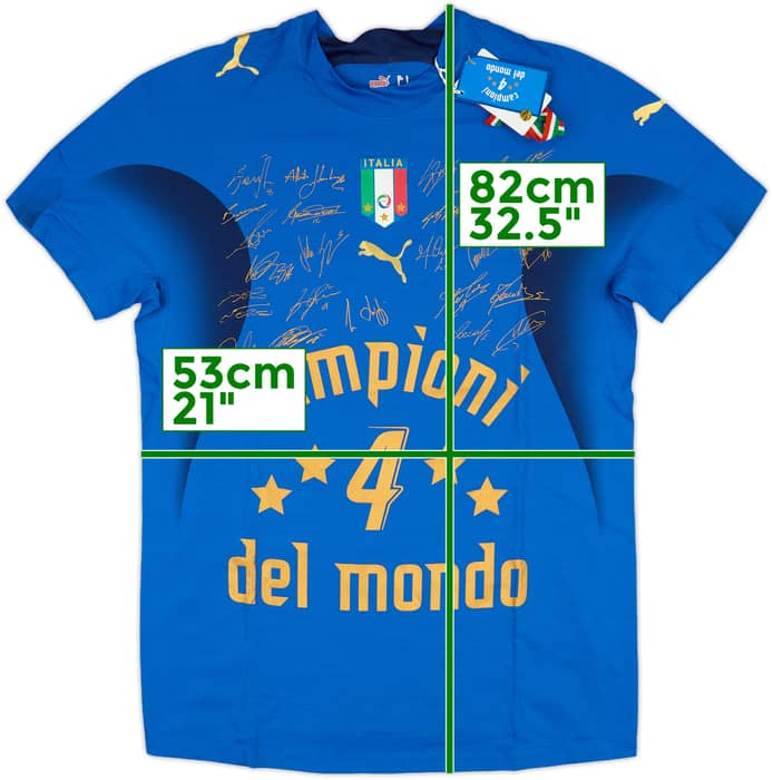 2006 Italy Campioni Del Mondo Signed Player Issue Home Shirt (L)