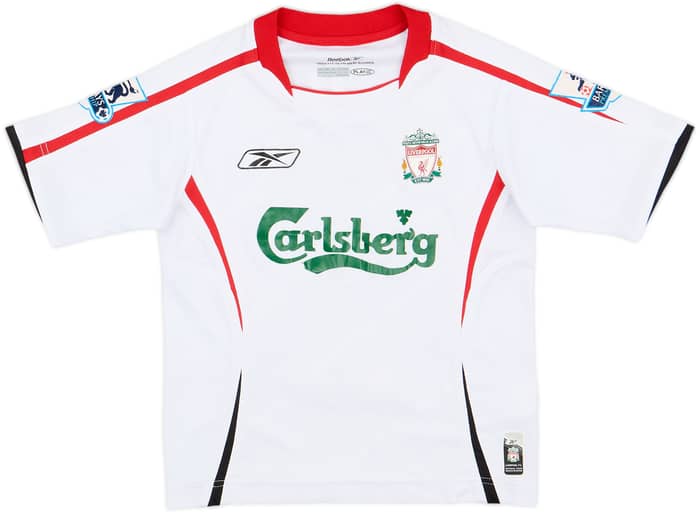 2005-06 Liverpool Away Shirt Crouch #15 - 6/10 - (M.Boys)