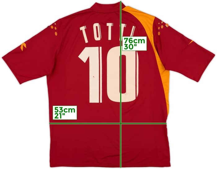 2005-06 Roma Home Shirt Totti #10 - 5/10 - (XL)
