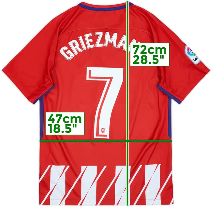 2017-18 Atletico Madrid Home Shirt Griezmann #7 - 7/10 - (S)
