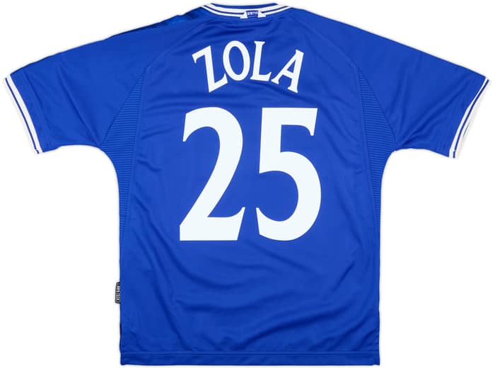 1999-01 Chelsea Home Shirt Zola #25 - 8/10 - (Y)