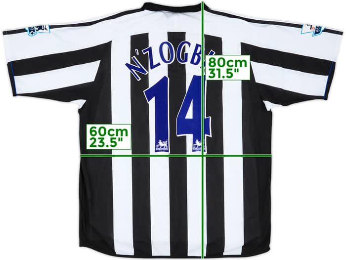 2004-05 Newcastle Match Worn Home Shirt N'Zogbia #14