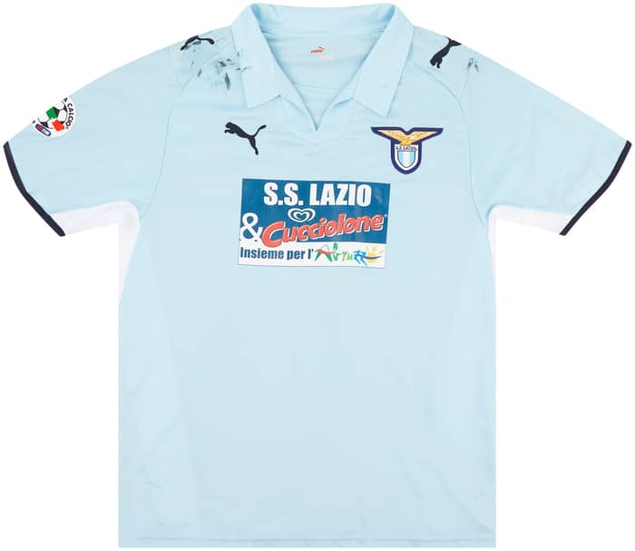 2008-09 Lazio Match Issue Home Shirt Rocchi #18