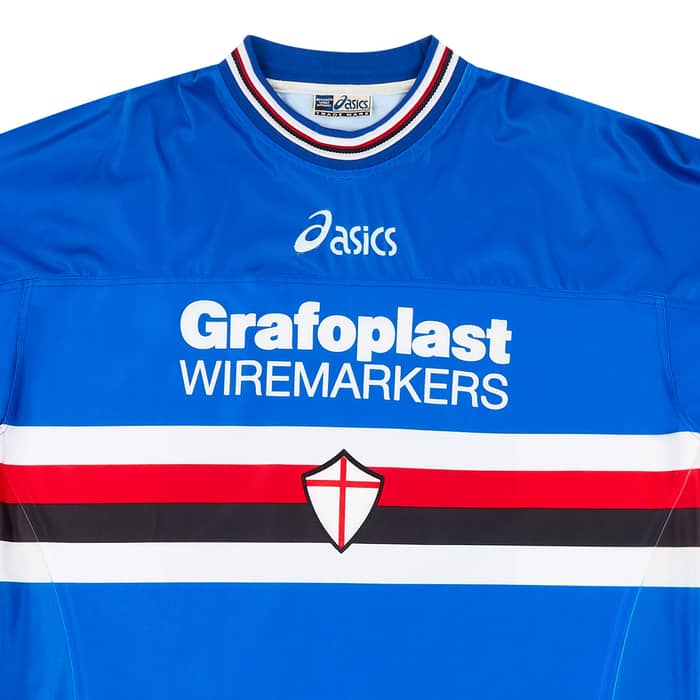 2001-02 Sampdoria Match Issue Home Shirt Grandoni #5