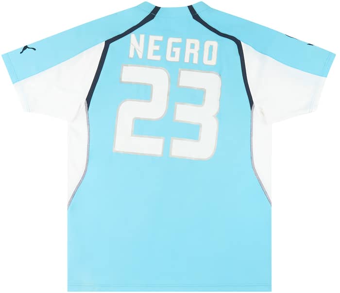 2004-05 Lazio Match Issue UEFA Cup Home Shirt Negro #23