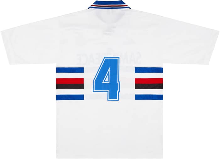 1995-96 Sampdoria Match Worn Away Shirt #4 (Franceschetti) v Rangers