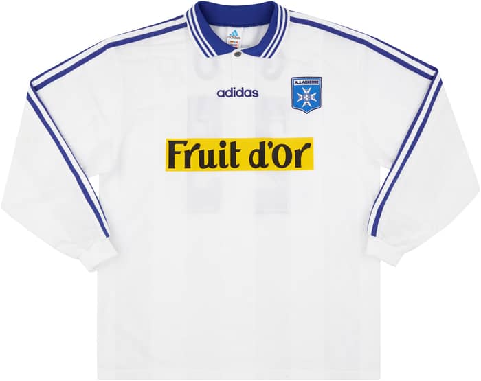 1997-98 Auxerre Match Worn UEFA Cup Home L/S Shirt Agboh #29 (v Lazio)