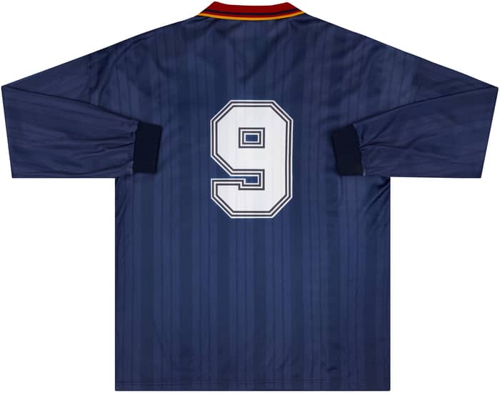 1995 Spain Match Worn Third L/S Shirt #9 (Pizzi) v Denmark