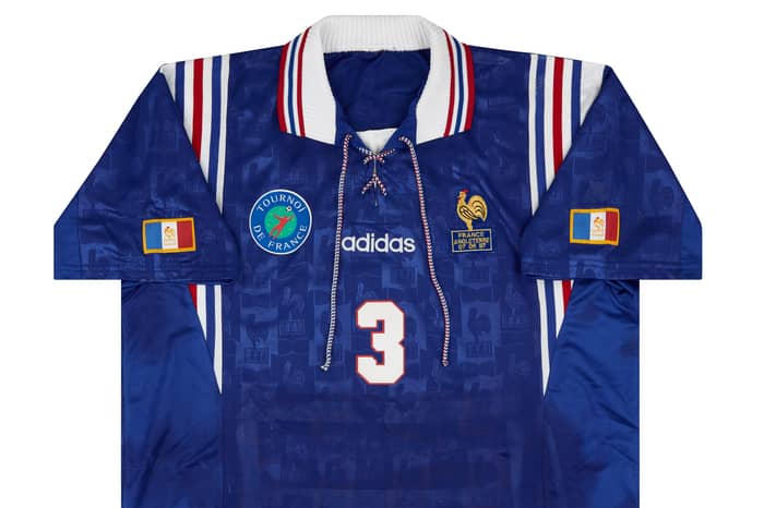 1997 France Match Worn Le Tournoi Home Shirt Laigle #3 (v England)