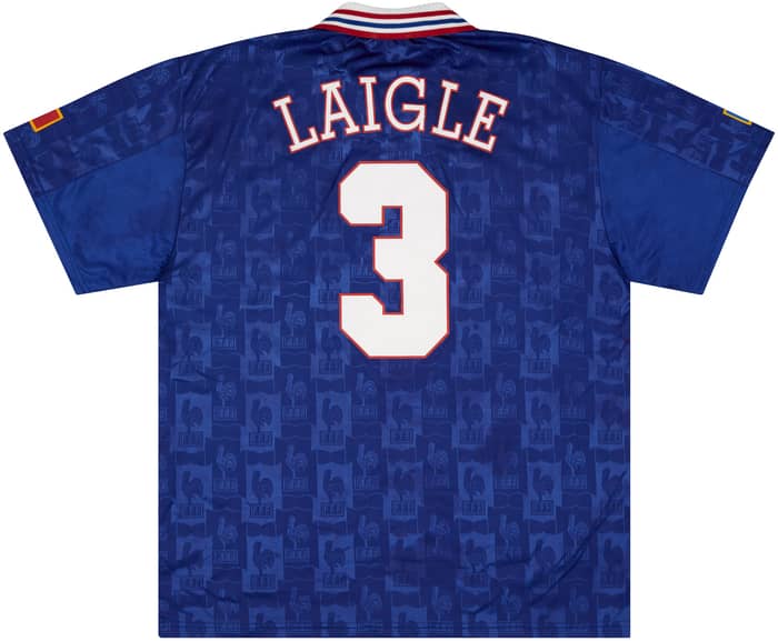 1997 France Match Worn Le Tournoi Home Shirt Laigle #3 (v England)