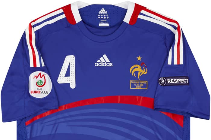 2008 France Match Issue European Championship Home Shirt Flamini #4 (v Netherlands)