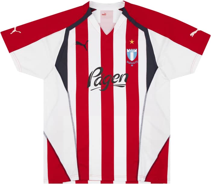 2005-06 Malmo Match Issue Champions League Away Shirt Bech #22