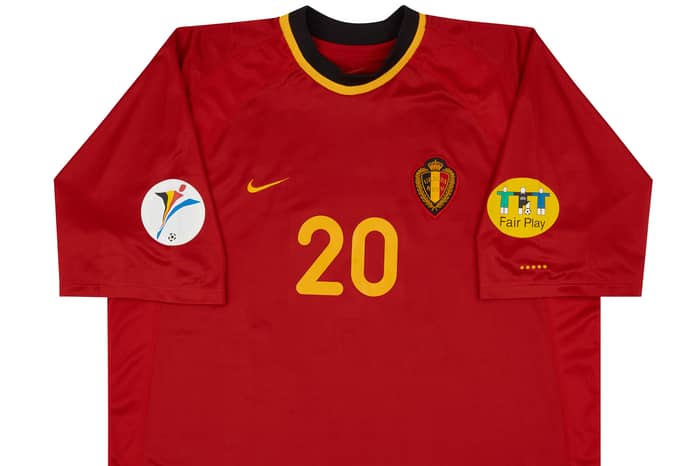 2000 Belgium Match Issue European Championship Home Shirt De Bilde #20