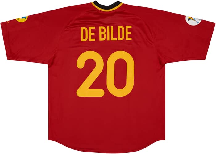 2000 Belgium Match Issue European Championship Home Shirt De Bilde #20