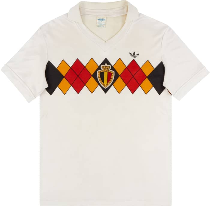 1984 Belgium Match Issue European Championship Away Shirt #15 (Verheyen) v Denmark