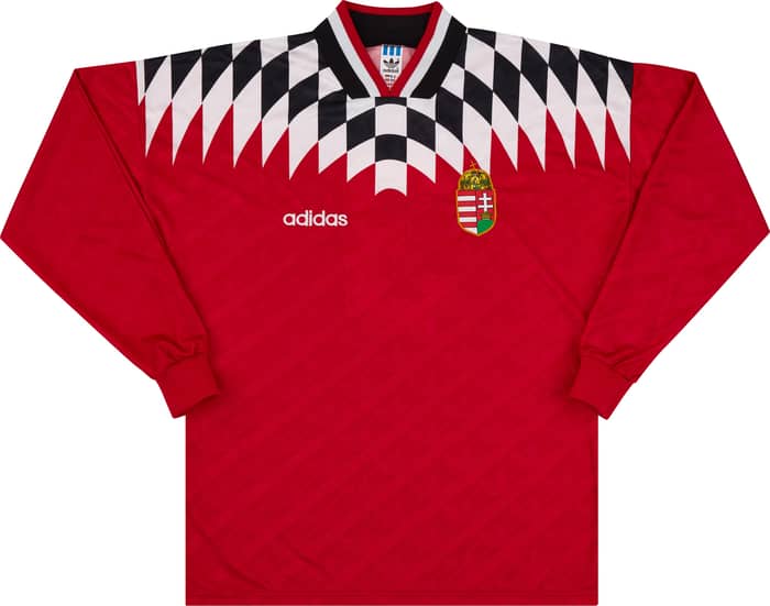 1996 Hungary Match Worn European U-21 Championship Home L/S Shirt #3 (Molnár) v Scotland