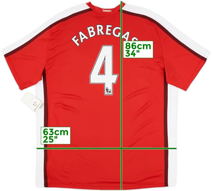 2008-10 Arsenal Home Shirt Fabregas #4 (XXL)