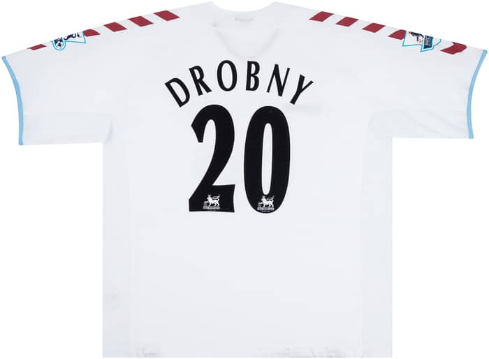 2004-05 Aston Villa Match Issue Away Shirt Drobny #20