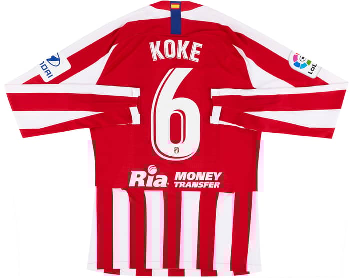 2019-20 Atletico Madrid Player Issue Vaporknit Domestic Home L/S Shirt Koke #6 - NEW