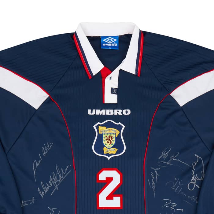 1996-98 Scotland Match Issue Signed Home L/S Shirt #2