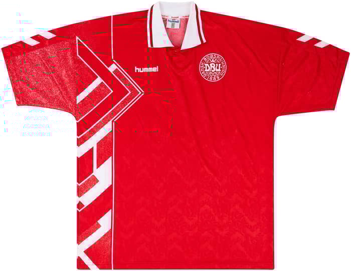 1994-96 Denmark Match Issue Home Shirt #2 (Helveg)