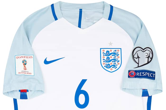 2016-17 England Match Issue Home Shirt Jones #6