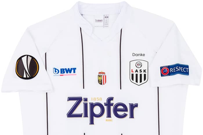 2019-20 LASK Linz Match Issue Europa League 'Danke' Home Shirt Balic #14 (v Manchester United)