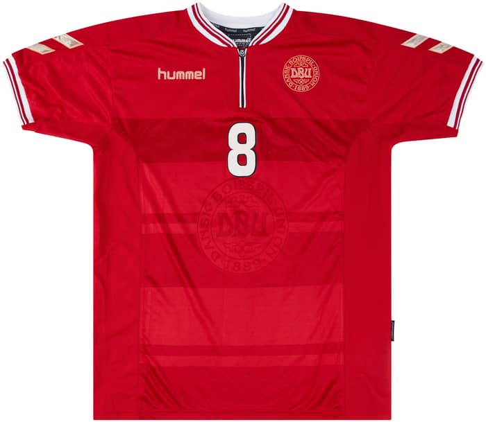 2000-02 Denmark Match Issue Home Shirt #8 (Jensen)