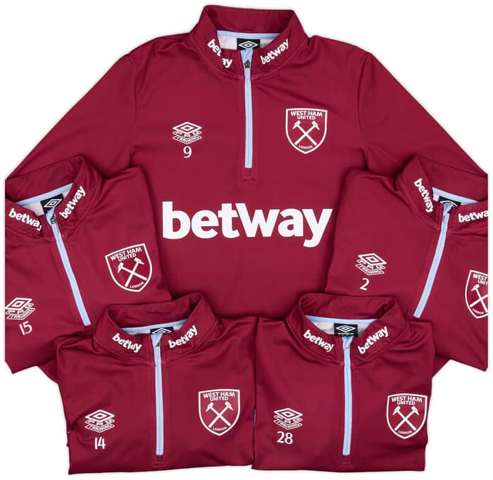 2023-24 West Ham Player Issue 1/4 Zip Training Top - 9/10
