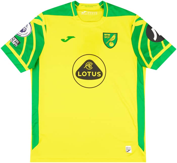 2021-22 Norwich Match Issue Home Shirt Gibson #4 (v Leicester)