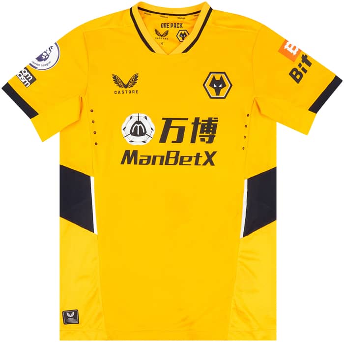 2021-22 Wolves Match Worn Home Shirt Coady #16 (v Leicester)