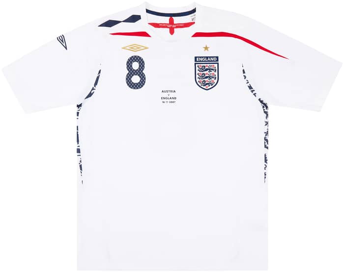 2007 England Match Issue Home Shirt Lampard #8 (v Austria)