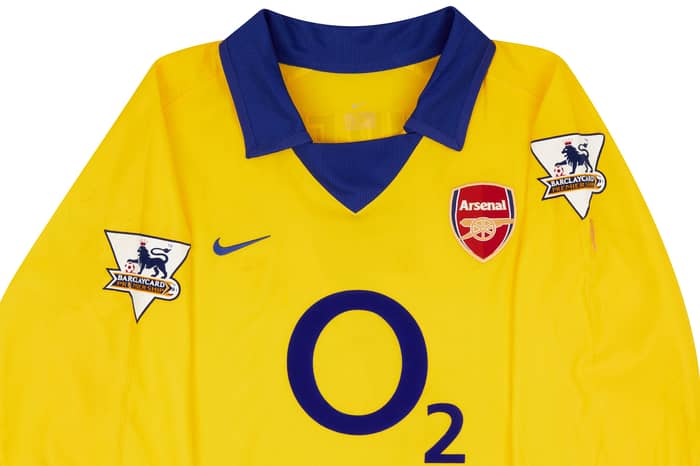 2003-04 Arsenal Match Issue Away L/S Shirt Pires #7