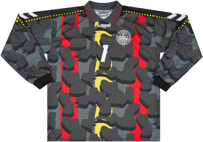 1996-98 Denmark Match Issue GK Shirt Krogh #1