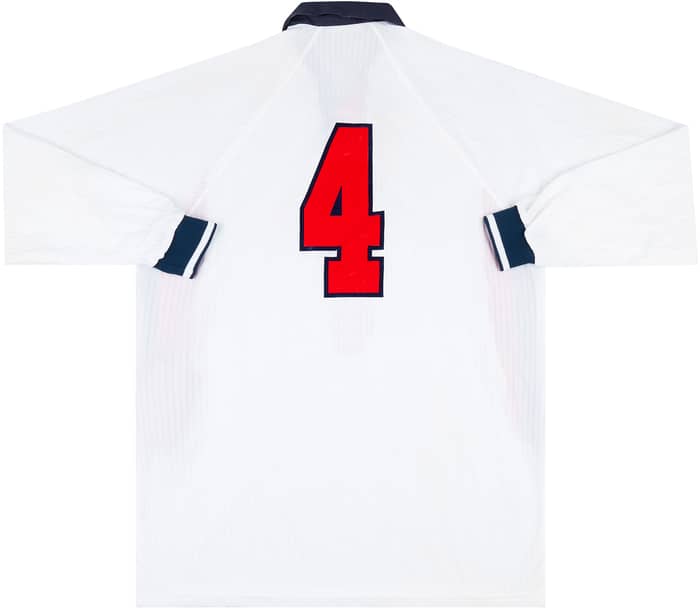 1997-99 England Match Issue Home L/S Shirt #4 (Butt)