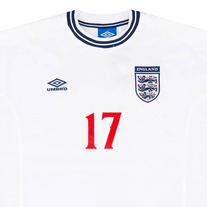 2000 England Match Issue Home Shirt #17 (Brown) v Finland