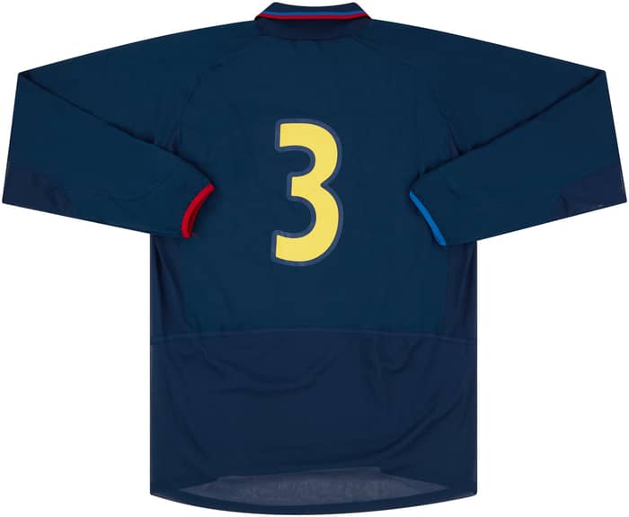 2002-03 Barcelona Match Issue Away L/S Shirt #3 (de Boer)