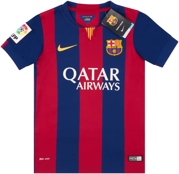 2014-15 Barcelona Home Shirt Suárez #9 XS.Kids