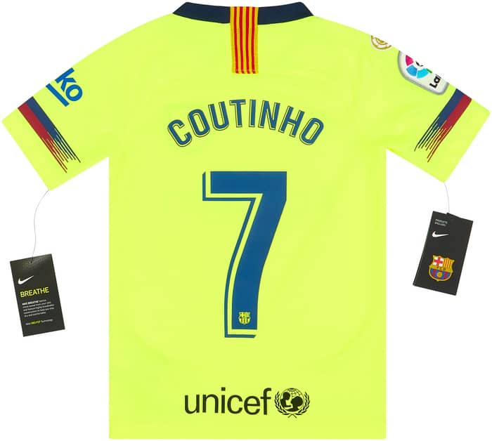 2018-19 Barcelona Away Shirt Coutinho #7 XS.Kids