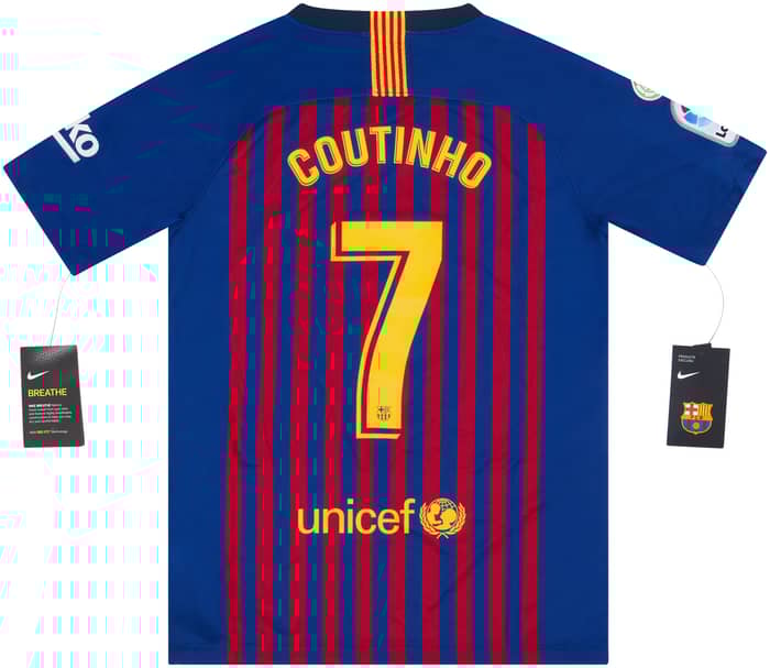 2018-19 Barcelona Home Shirt Coutinho #7 KIDS