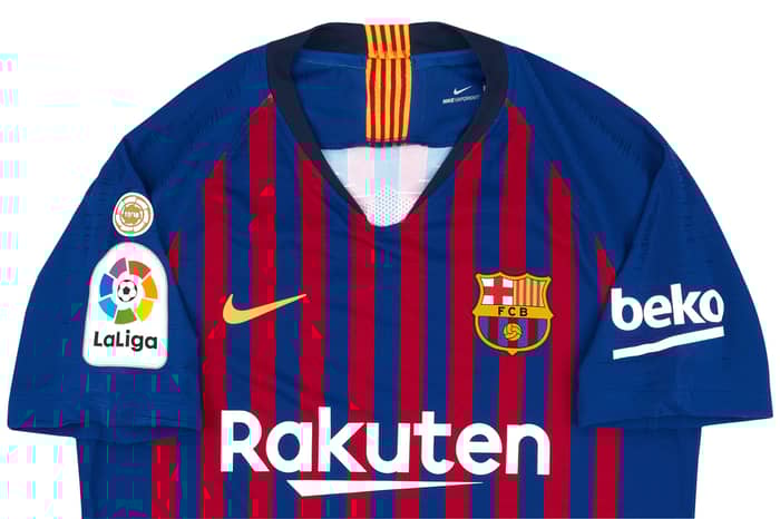 2018-19 Barcelona Authentic Home Shirt (S)
