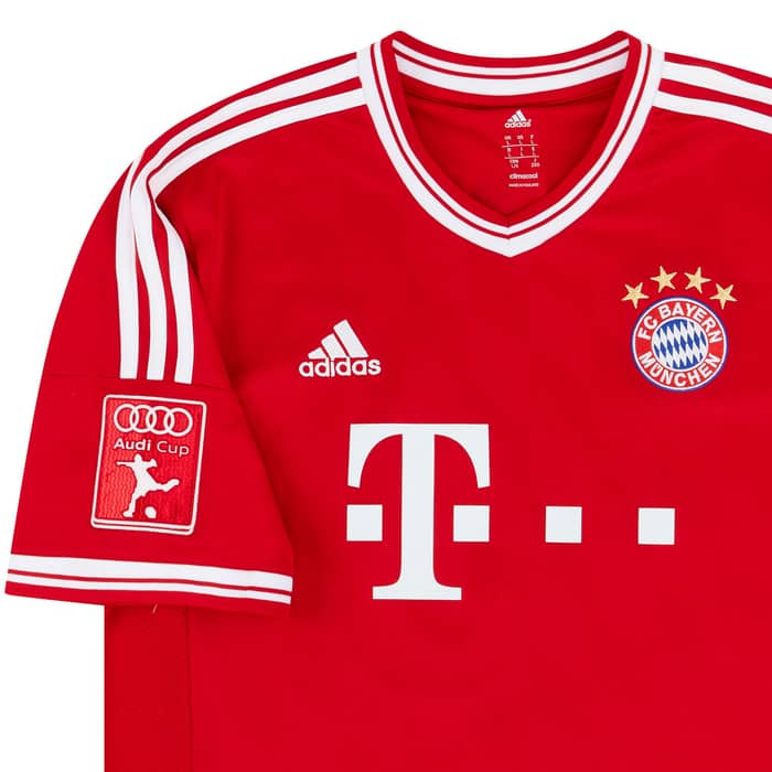 2013 Bayern Munich Match Issue Audi Cup Final Home Shirt Dante #4 (v Manchester City)