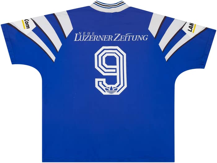 1996-97 Luzern Match Issue Home Shirt #9