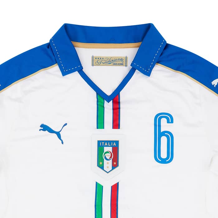 2016-17 Italy U-21 Match Issue Away Shirt #6