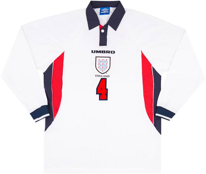 1999 England Match Issue World Youth Championship Home L/S Shirt Wright #4