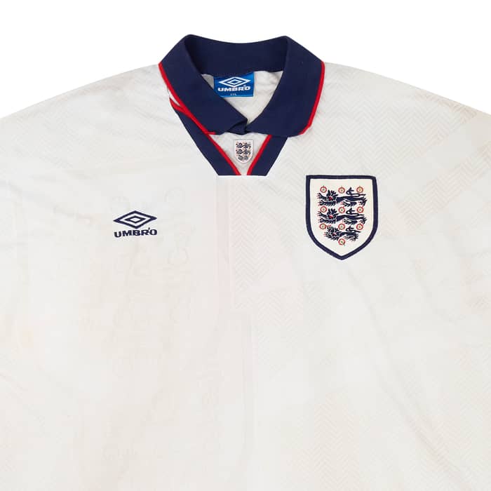 1994-95 England U-21 Match Issue Home Shirt #4 (Butt)