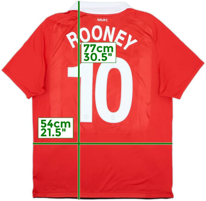 2010-11 Manchester United Home Shirt Rooney #10 - 5/10 - (L)