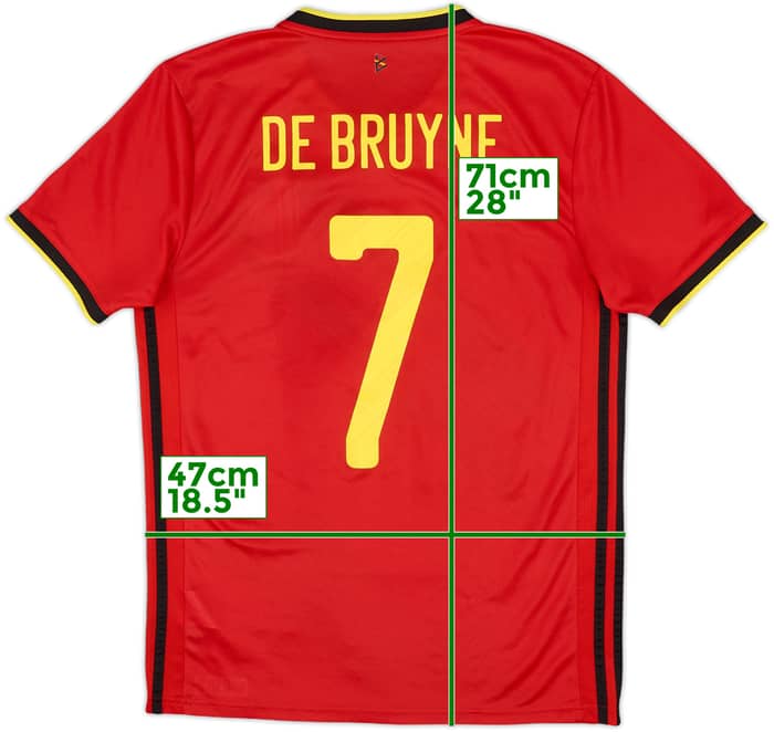 2020-21 Belgium Home Shirt De Bruyne #7 - 7/10 - (S)